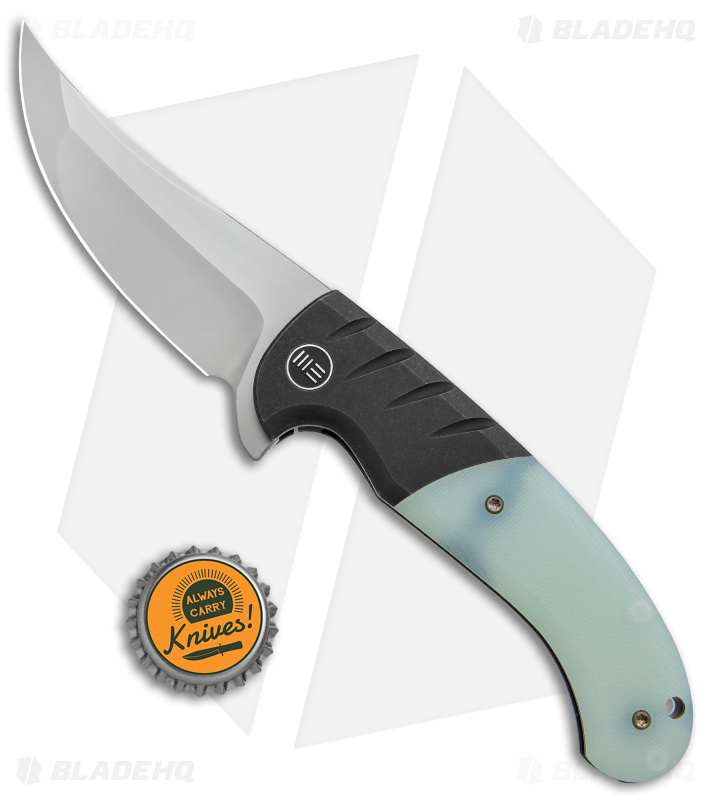 WE Knife Co. Curvaceous Frame Lock Knife Natural G-10/Ti (3.7" BB) WE20012-3
