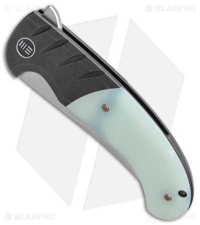 WE Knife Co. Curvaceous Frame Lock Knife Natural G-10/Ti (3.7" BB) WE20012-3
