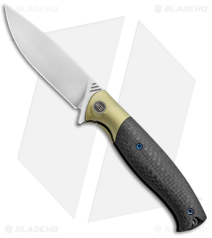 WE Knife Co. Deacon Flipper Knife Ti/CF Gold (3.25" Bead Blast) 901C