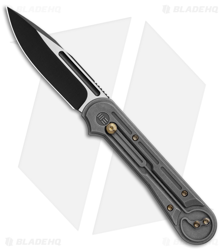 WE Knife Co. Double Helix Slide Lock Knife Gray Ti (3.3" Two-Tone) 815E