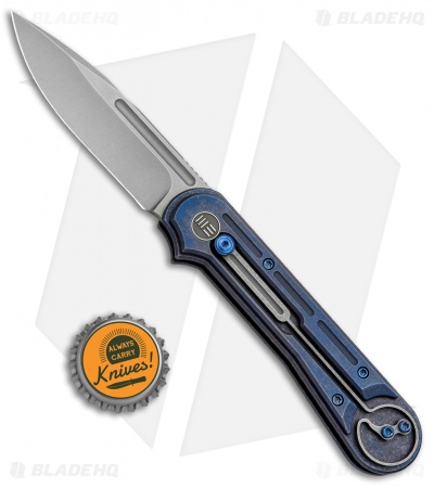 WE Knife Co. Double Helix Slide Lock Knife Blue Ti (3.3" Stonewash) 815D