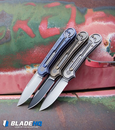 WE Knife Co. Double Helix Slide Lock Knife Blue Ti (3.3" Stonewash) 815D