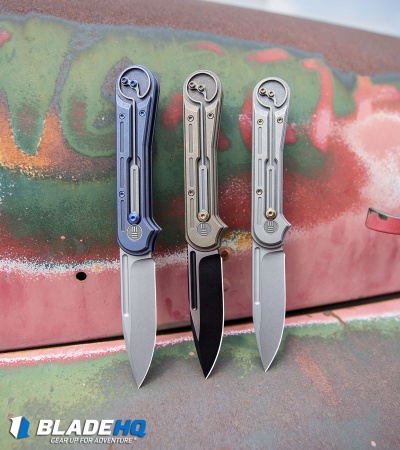 WE Knife Co. Double Helix Slide Lock Knife Blue Ti (3.3" Two-Tone) 815C