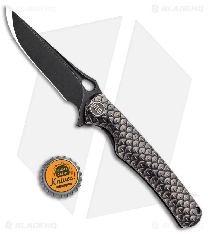 WE Knife Co. Drakon Integral Frame Lock Knife Bronze Ti (3.4" Black SW) 819B