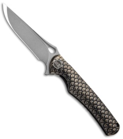 WE Knife Co. Drakon Integral Frame Lock Knife Bronze Ti (3.4" Stonewash) 819A