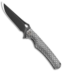 WE Knife Co. Drakon Integral Frame Lock Knife Gray Ti (3.4" Black SW) 819D