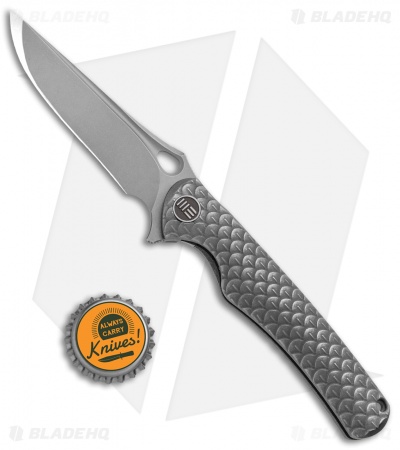 WE Knife Co. Drakon Integral Frame Lock Knife Gray Ti (3.4" Stonewash) 819C