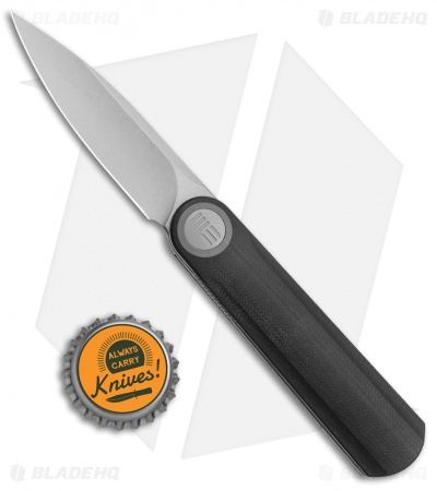 WE Knife Co. Lundquist Eidolon Drop Point Liner Lock Knife Black G-10 (2.9" SW) 