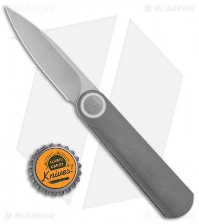 WE Knife Co. Lundquist Eidolon Drop Point Liner Lock Knife Gray G-10 (2.9" SW) 