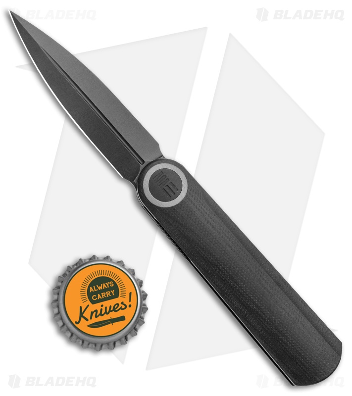 WE Knife Co. Lundquist Eidolon Dagger Liner Lock Knife Black G-10 (2.9" Black) 