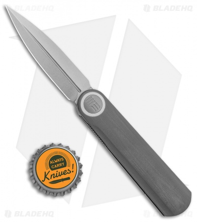 WE Knife Co. Lundquist Eidolon Dagger Liner Lock Knife Gray G-10 (2.9" SW)