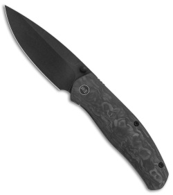 WE Knife Co. Esprit Frame Lock Knife Marble CF (3.3" Black SW) WE20025A-C