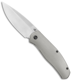 WE Knife Co. Esprit Frame Lock Knife Textured Titanium (3.25" Satin) *DISC*