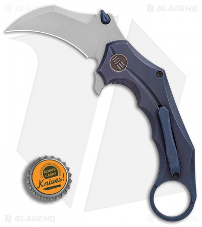 WE Knife Co. Incisor Karambit Frame Lock Knife Blue Ti (2.8" Stonewash) 816A