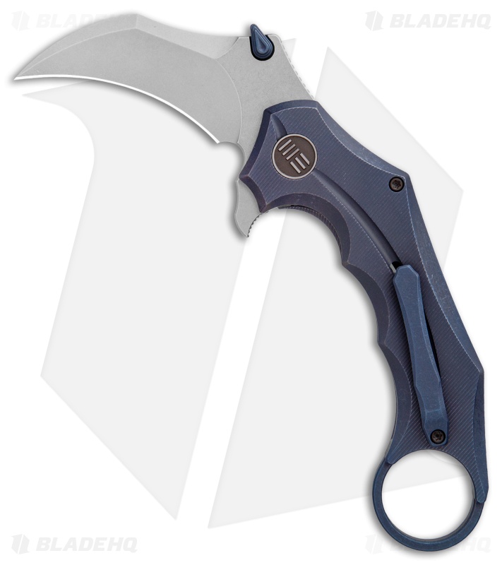 WE Knife Co. Incisor Karambit Frame Lock Knife Blue Ti (2.8" Stonewash) 816A