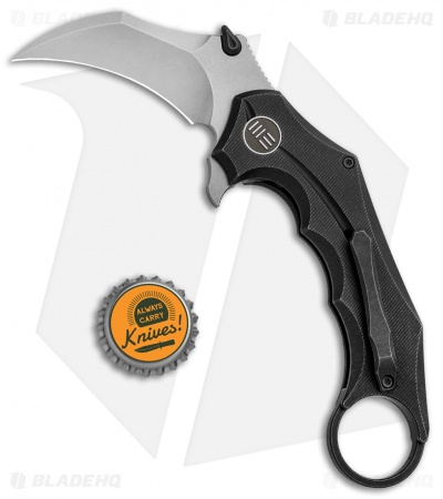 WE Knife Co. Incisor Karambit Frame Lock Knife Black Ti (2.8" Stonewash) 816C