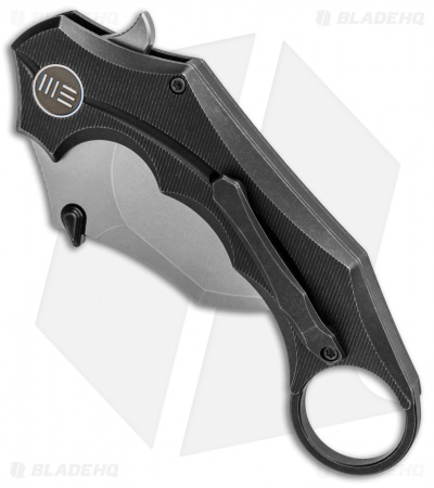 WE Knife Co. Incisor Karambit Frame Lock Knife Black Ti (2.8" Stonewash) 816C