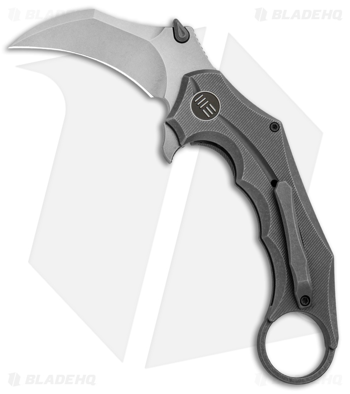 WE Knife Co. Incisor Karambit Frame Lock Knife Gray Ti (2.8" Stonewash) 816B