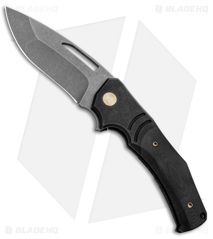 WE Knife Co. Willumsen JIXX Flipper Knife Black G-10/Black Ti (3.5" SW) 904C