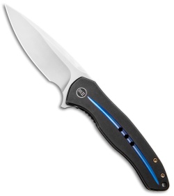 WE Knife Co. Kitefin Frame Lock Knife Blue Groove Ti (3.24" Satin) 2001E