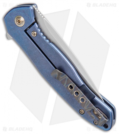WE Knife Co. Kitefin Frame Lock Knife Gold Groove Ti (3.24" Satin) 2001F