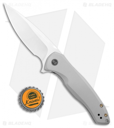 WE Knife Co. Kitefin Frame Lock Knife Gray Ti (3.24" Satin) 2001H