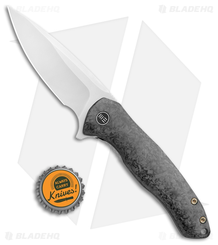 WE Knife Co. Kitefin Frame Lock Knife Shredded CF (3.24" Bead Blast) 2001B