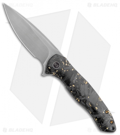 WE Knife Co. Kitefin LE  Knife Golden Shredded CF (3.24" Hand Satin) 2009A
