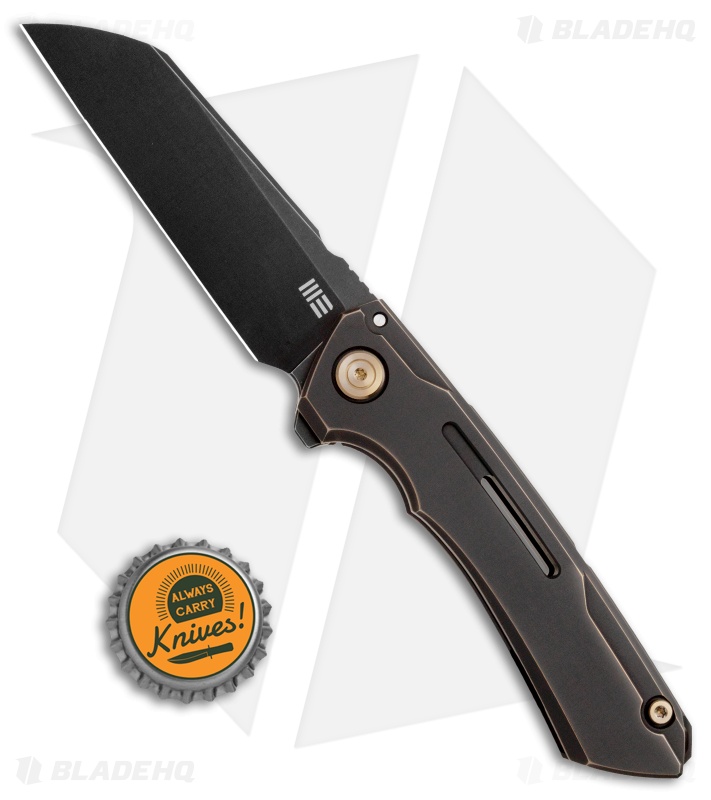 WE Knife Co. SNECX Mini Buster Flipper Knife Black Titanium (3.5" Black SW)