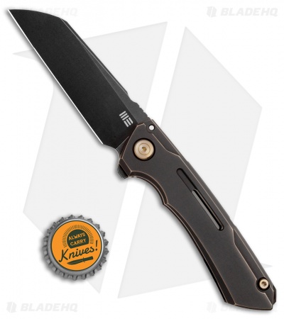 WE Knife Co. SNECX Mini Buster Flipper Knife Black Titanium (3.5" Black SW)