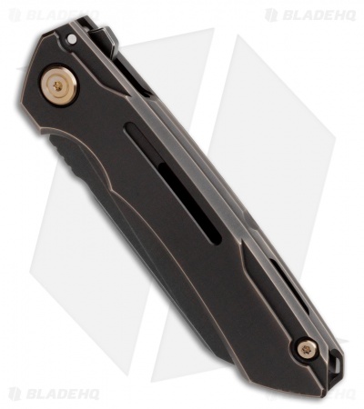 WE Knife Co. SNECX Mini Buster Flipper Knife Black Titanium (3.5" Black SW)
