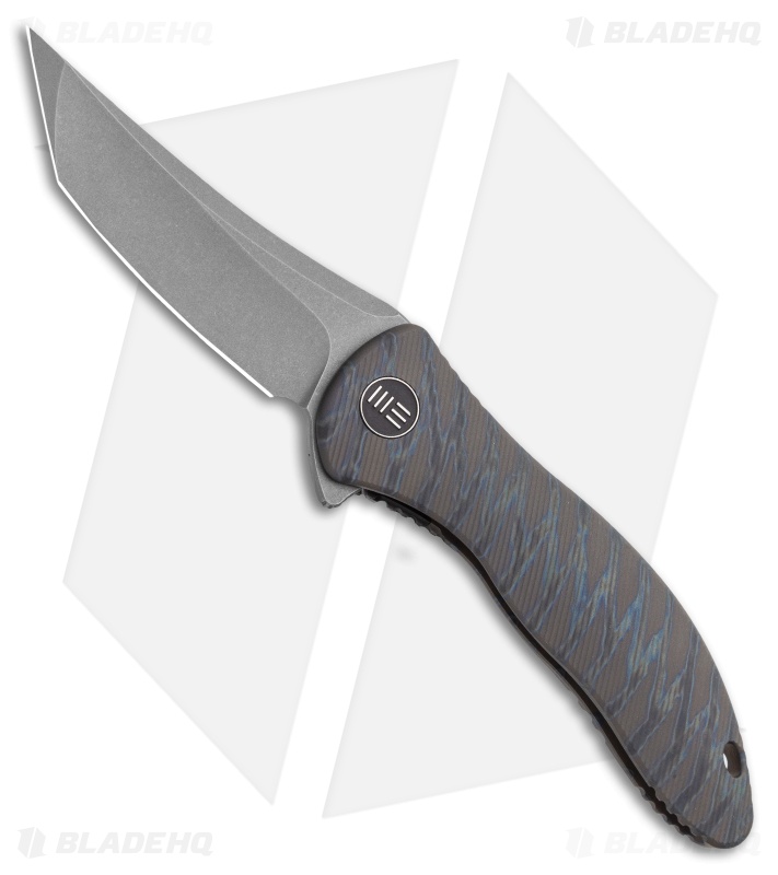 WE Knife Co. Mini Synergy Tanto Knife Tiger Stripe Flame Ti (3" Stonewash)