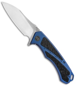 WE Knife Co. Minitor Flipper Knife Blue Ti/CF (3.4" Satin) 801B