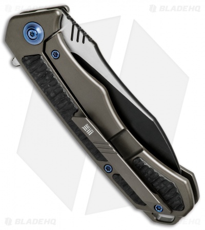 WE Knife Co. Minitor Flipper Knife Bronze Ti/CF (3.4" Black) 801E