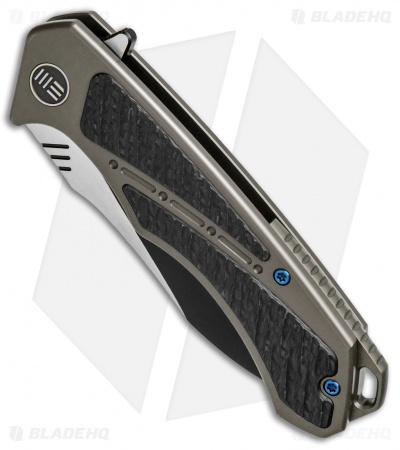 WE Knife Co. Minitor Flipper Knife Bronze Ti/CF (3.4" Black) 801E