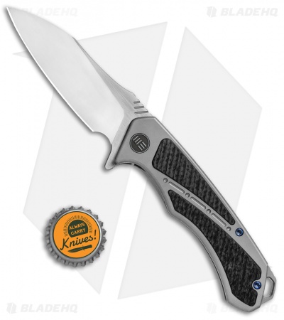 WE Knife Co. Minitor Flipper Knife Gray Ti/CF (3.4" Satin) 801D