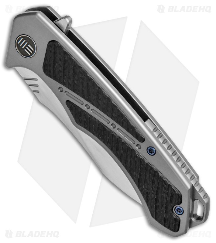 WE Knife Co. Minitor Flipper Knife Gray Ti/CF (3.4" Satin) 801D