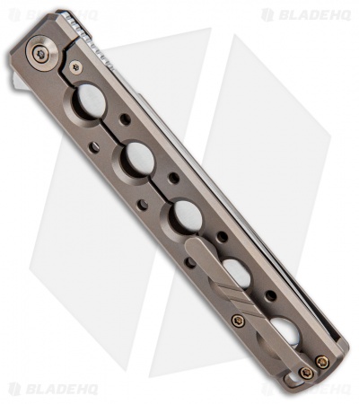 WE Knife Co. Zinker Miscreant Frame Lock Knife Champagne/Gold Ti (4" Satin) 913B