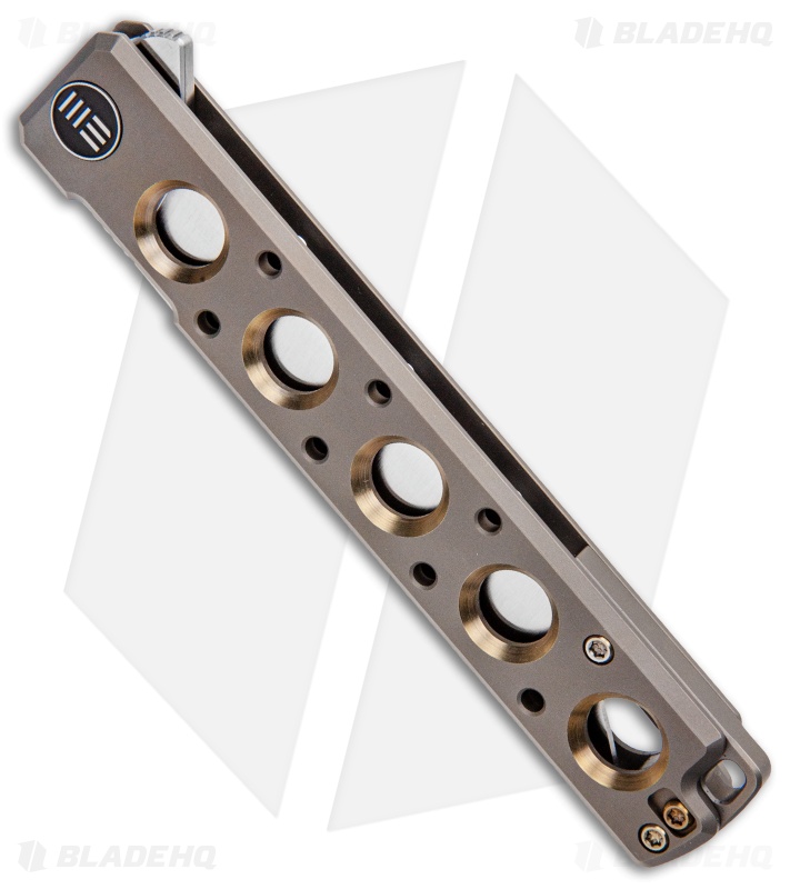 WE Knife Co. Zinker Miscreant Frame Lock Knife Champagne/Gold Ti (4" Satin) 913B