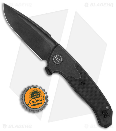 WE Knife Co. Press Check DP Black Ti /G-10 (3.17" Black SW) 20078B-1