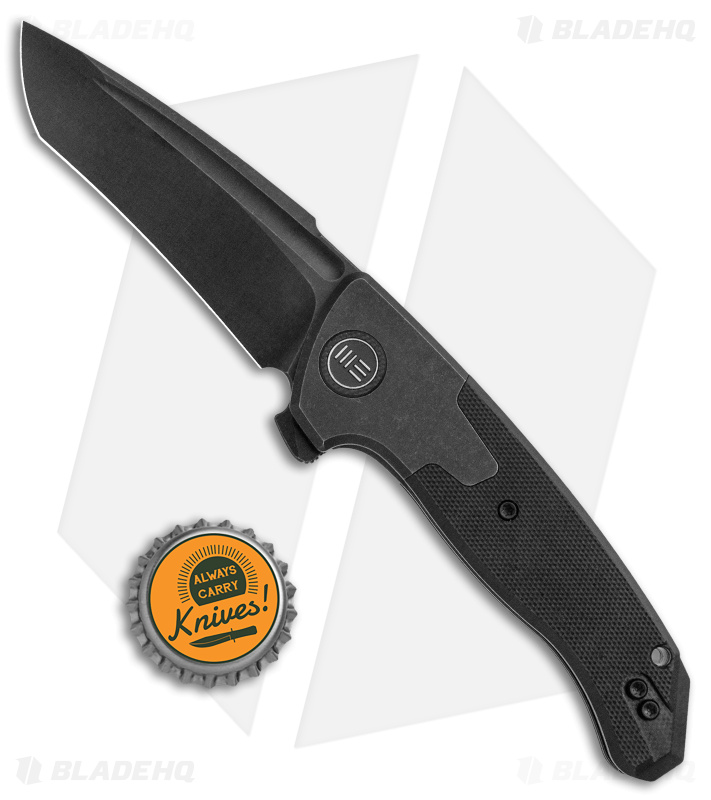 WE Knife Co. Press Check Knife Tanto Black Ti /G-10 (3.17" Black SW) 20078A-1