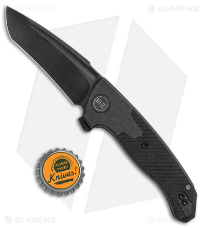 WE Knife Co. Press Check Knife Tanto Black Ti /G-10 (3.17" Black SW) 20078A-1