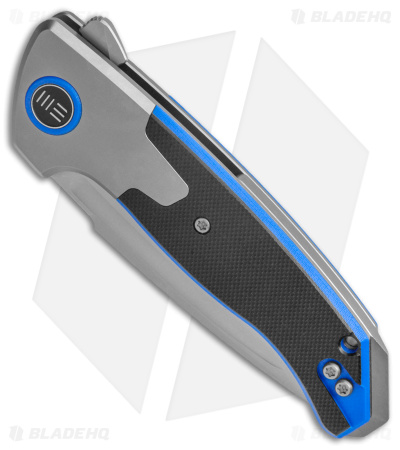 WE Knife Co. Press Check Tanto Ti + Black/Blue G-10 (3.17" Bead Blast) 20078A-2