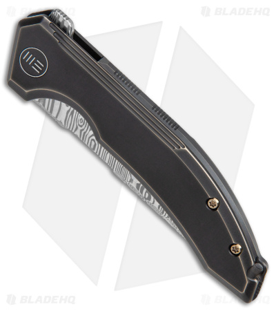 WE Knife Co. Quixotic Frame Lock Bronze/Black Ti (3.45" Damascus) WE21016-DS1