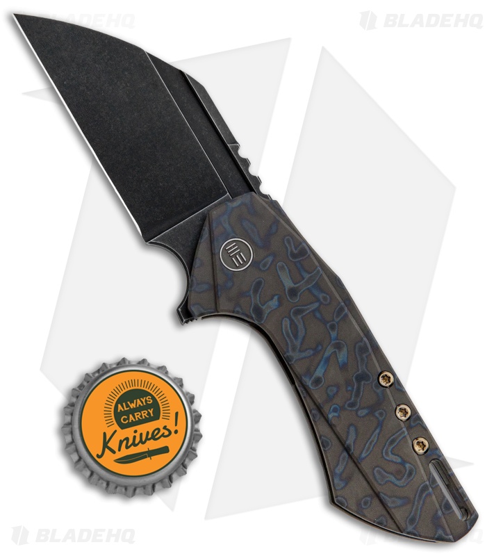 WE Knife Co. Roxi Frame Lock Knife Blue/Bronze Ti (2.6" Black Stonewash) 820C