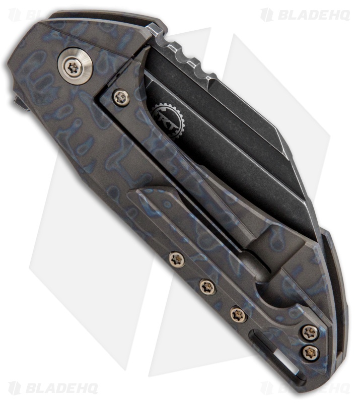 WE Knife Co. Roxi Frame Lock Knife Blue/Bronze Ti (2.6" Black Stonewash) 820C