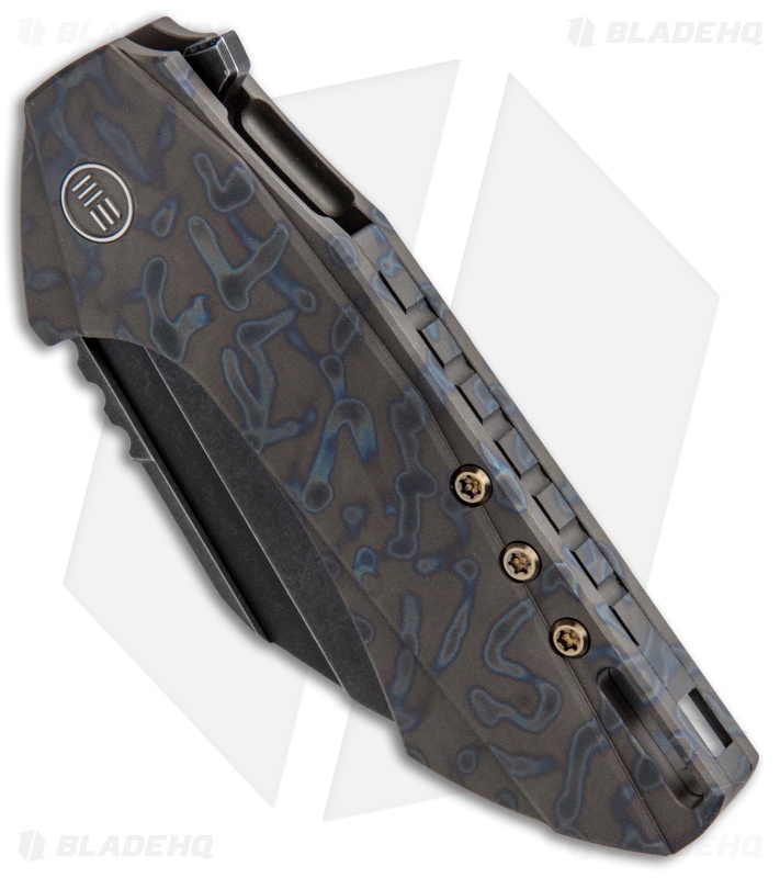 WE Knife Co. Roxi Frame Lock Knife Blue/Bronze Ti (2.6" Black Stonewash) 820C