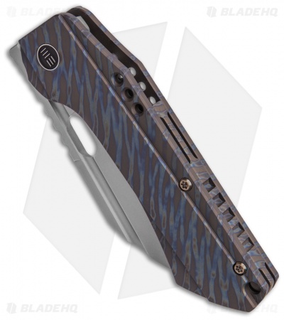 WE Knife Co. Roxi 3 Frame Lock Knife Tiger Stripe  Titanium (3.14" Stonewash)