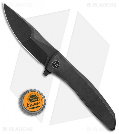 WE Knife Co. Scoppio Frame Lock Knife Black Ti (3.63" Black Stonewash) 923D