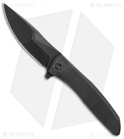 WE Knife Co. Scoppio Frame Lock Knife Black Ti (3.63" Black Stonewash) 923D